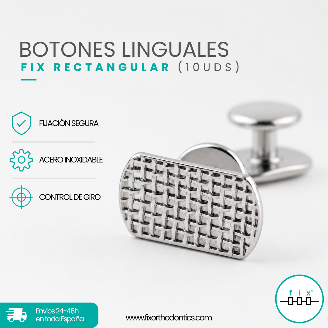 Botón lingual rectangular para ortodoncia FIX Orthodontics